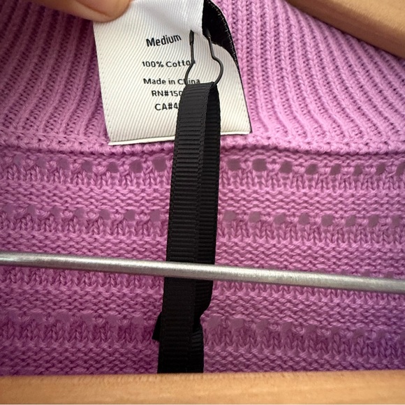 Varley Tara pointelle half zip knit pullover NWT size medium - Picture 6 of 10